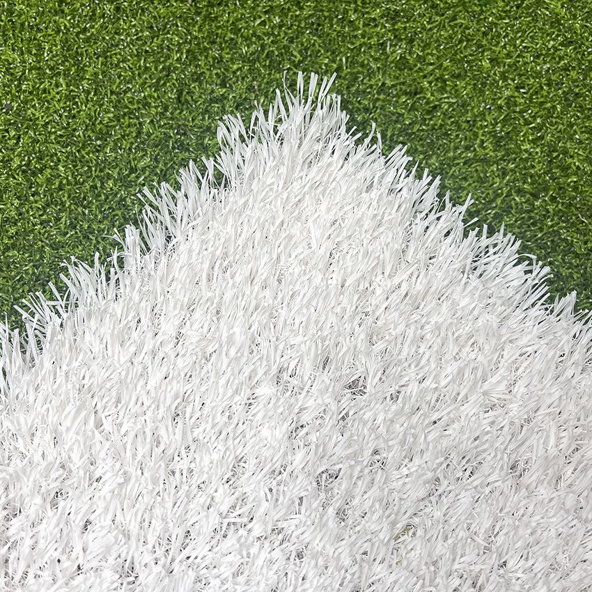 white line soccer field artificial grass